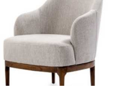 Luxury Armchair for Living room Gray Color Design Lounge Club Furniture Single Seater